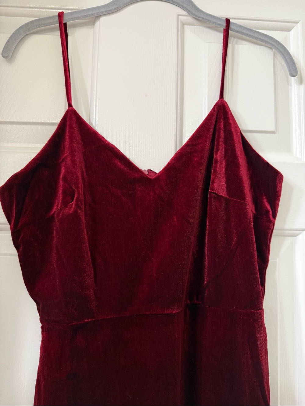 Fraiche by J Velvet Spaghetti Strap Dress - Burgundy - Medium *NWT